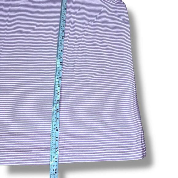 Croft Barrow Polo Shirt Adult XL Purple Candy Stripe Easy Care Golf Rugby NEW - Picture 6 of 6